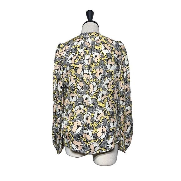 Veronica Beard Silk Floral Button Up Blouse Size 2 - Picture 4 of 5